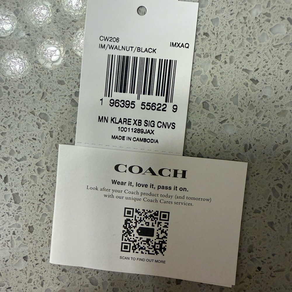 Coach Brown Signature Crossbody Bag with Gold Chain - Picture 10 of 10
